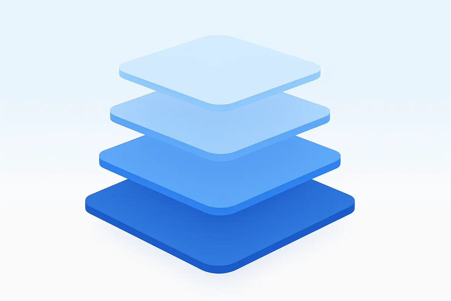 Four stacked translucent layers representing tiers of financial data access