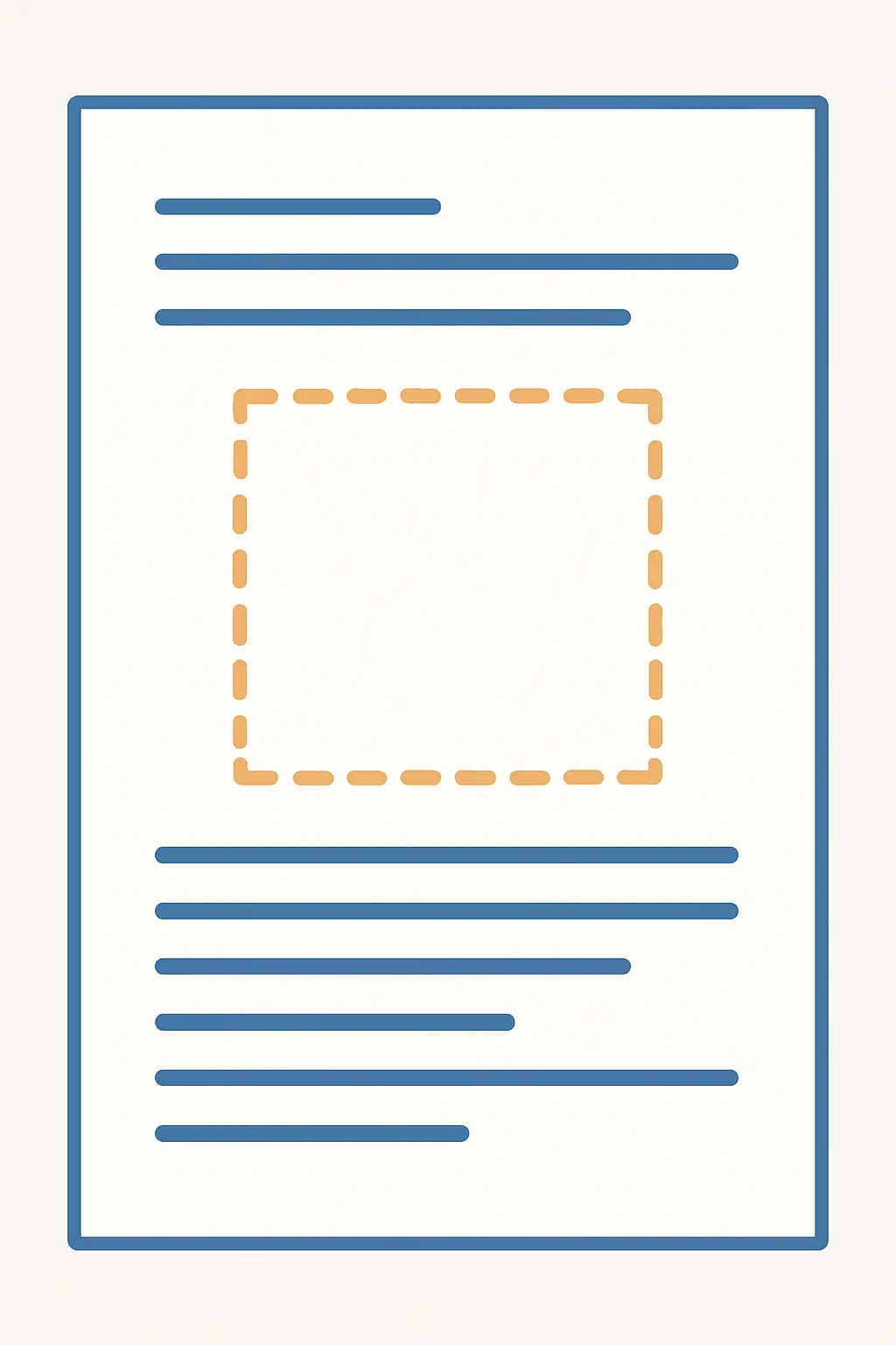 A thesis page with a figure removed and replaced by an empty placeholder