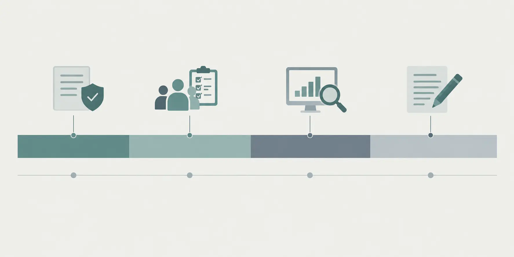 Gantt-style timeline strip for a business thesis proposal worked example