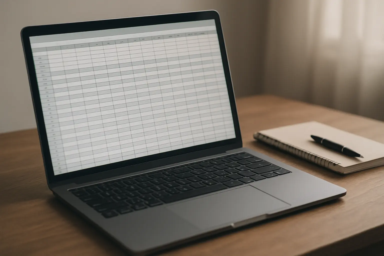 A synthesis matrix spreadsheet used to organise sources for a literature review